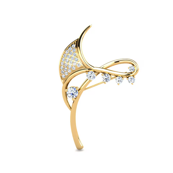 Radiant Link Diamond Brooch