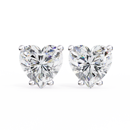 Heart Solstice Halo Diamond Studs