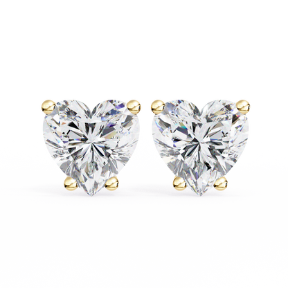 Heart Solstice Halo Diamond Studs