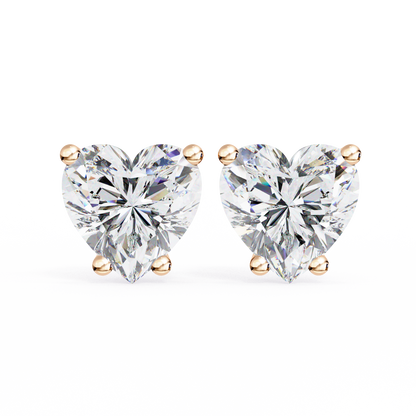 Heart Solstice Halo Diamond Studs
