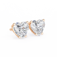 Heart Solstice Halo Diamond Studs