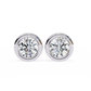 Round Solstice Halo Diamond Earrings
