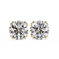 Regalia Crown-Set Diamond Studs Round