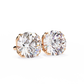 Regalia Crown-Set Diamond Studs Round