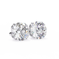 Regalia Crown-Set Diamond Studs Round