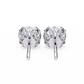 Regalia Crown-Set Diamond Studs Round