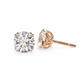 Regalia Crown-Set Diamond Studs Round