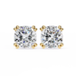 Regalia Crown-Set Diamond Studs Cushion Square