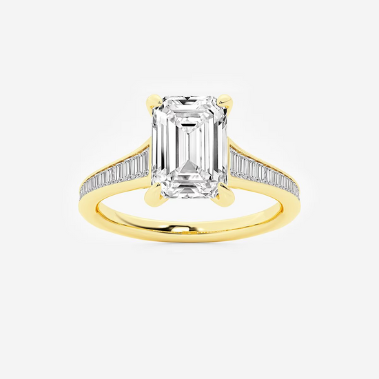 Emerald Baguette Lab Diamond Ring