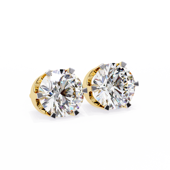 Round Diamond Drops Earrings