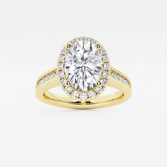 Grace Oval Halo Diamond Ring