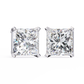 Princess Solstice Halo Diamond Studs