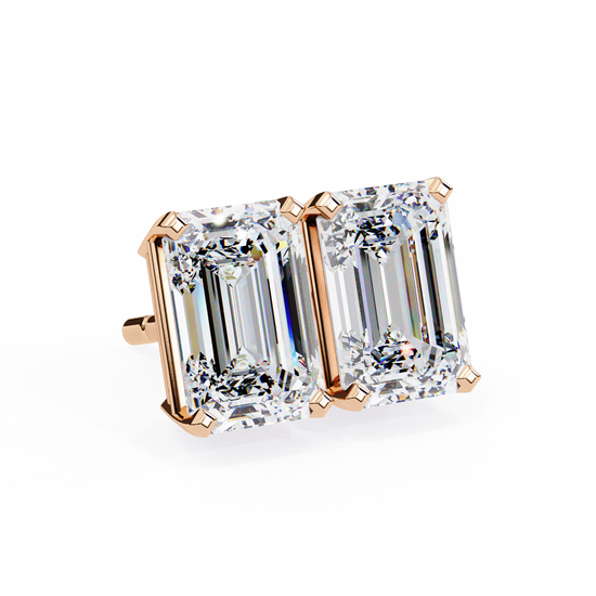 Emerald Solstice Halo Diamond Studs