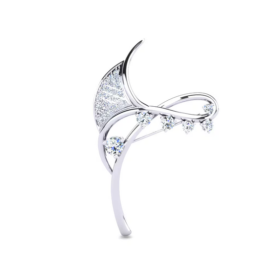 Radiant Link Diamond Brooch
