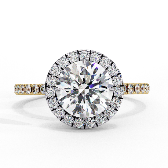 Round Brilliant Halo Engagement Ring