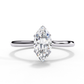 Elegant Marquise Diamond on Polished Band