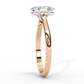 Polished Band with Oval Solitaire Diamond