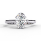 Polished Band with Oval Solitaire Diamond