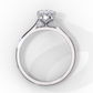 Polished Band with Oval Solitaire Diamond