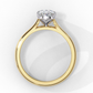 Polished Band with Oval Solitaire Diamond