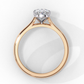 Polished Band with Oval Solitaire Diamond