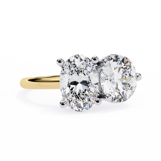 "Two Stone Oval Diamond Ring – Unique Engagement Design"