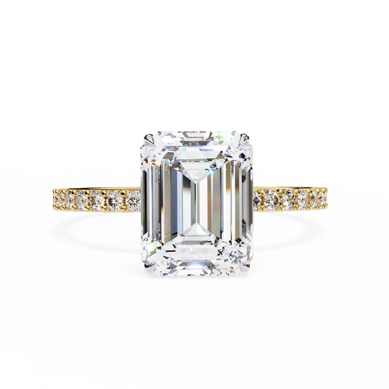 Golden Vow – 2ct Emerald-Cut Diamond Ring