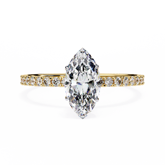 Love’s Flame – Marquise-Cut Diamond in Rose Gold