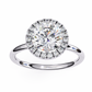 Round Halo Diamond Ring