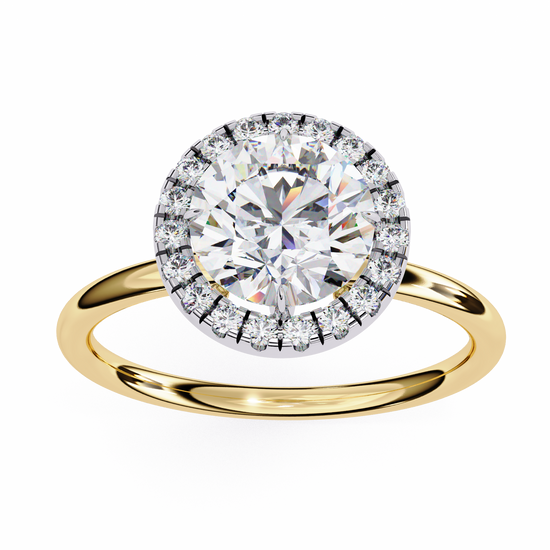 Round Halo Diamond Ring