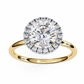 Round Halo Diamond Ring