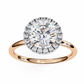 Round Halo Diamond Ring