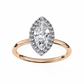 "Timeless Marquise-Cut Diamond Halo Ring