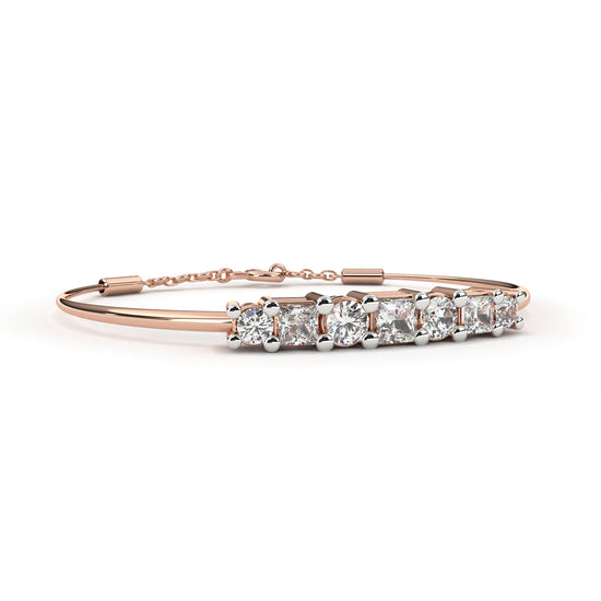 Symmetra Mixed-Cut Diamond Bangle