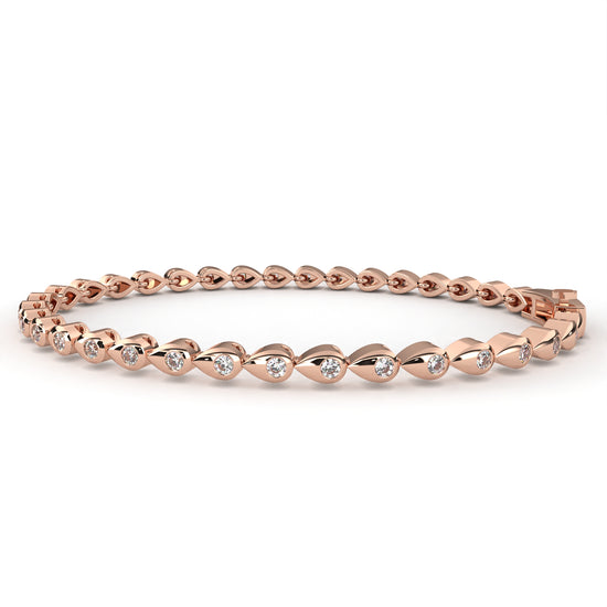 LuxeTwist White Gold Diamond Bracelet