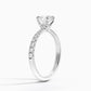 Lab Created Round Diamond Ring – 1 Carat Pave Engagement Ring