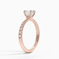 Lab Created Round Diamond Ring – 1 Carat Pave Engagement Ring