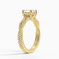 "Timeless 2ct Asscher Lab Diamond Ring – Twisted Pavé Setting"