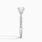 Lab Created Round Diamond Ring – 1 Carat Pave Engagement Ring