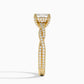 "Timeless 2ct Asscher Lab Diamond Ring – Twisted Pavé Setting"