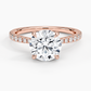 Lab Created Round Diamond Ring – 1 Carat Pave Engagement Ring