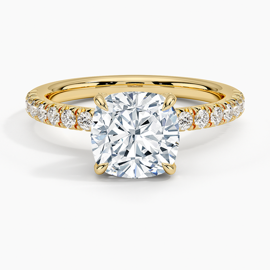 Luxury 1 Carat Cushion Lab Diamond Ring