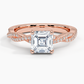 "Timeless 2ct Asscher Lab Diamond Ring – Twisted Pavé Setting"