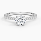Lab Created Round Diamond Ring – 1 Carat Pave Engagement Ring