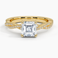 "Timeless 2ct Asscher Lab Diamond Ring – Twisted Pavé Setting"