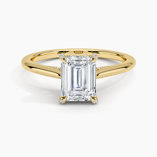 Minimalist Emerald Cut Lab Grown Diamond Ring – 1.20ct Center Stone