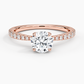 Lab Created Round Diamond Ring – 1 Carat Pave Engagement Ring