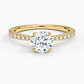 Lab Created Round Diamond Ring – 1 Carat Pave Engagement Ring